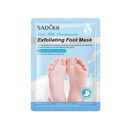 OEM SADOER Foot Membrane Moisturizing Goat Milk Niacinamide Smooth Skin Exfoliate Foot Mask