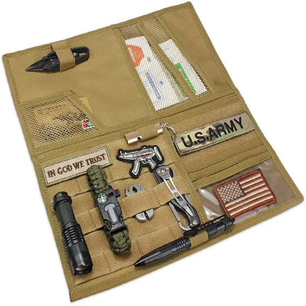 Tactical Lightweight Car Visor Card Holder MOLLE Vehicle Sun Visor EDC Tool Pouch Double Sided Organizer CD Storage Bag Holder