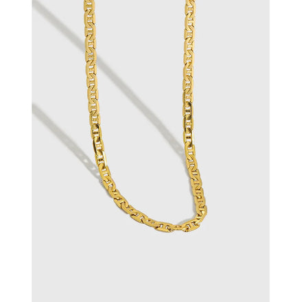 S925 Sterling Silver Pig Snout Chain 18K Gold Necklace Cool Men Necklace Fashion Jewelry Couples Necklaces for Women Girls Gift