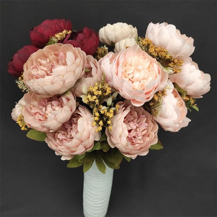 Centerpiece Flower European Style 11 Round Polish Peonies Decoration Mariage Artificial Flowers Decorative