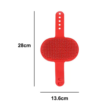 Wholesale Pet Dog Grooming Bathing Massage Brush Rubber Shampoo Comb with Adjustable Ring