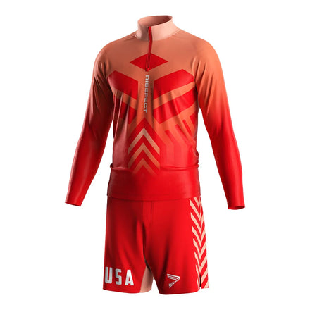 Wholesale Odm Adults Kickboxing Warm-Up Set Spandex Men Sport Wrestling Singlet for Woman