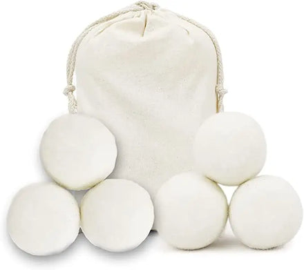 White Handmade Eco Organic 100% New Zealand Wool Dryer Balls