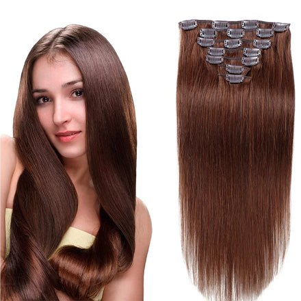 Soft No Shedding No Tangle Virgin Remy Clip in Hair Extension European Hair Weft 100% Human Hair Extensions