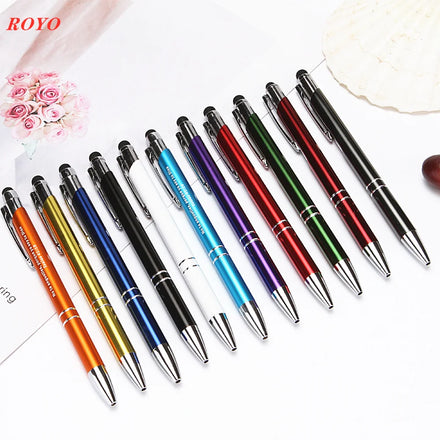 Hot Sale Fine Premium Gift Touch Ballpen 2 in 1 Promotional Metal Stylus Screen Ballpoint Pen with Custom Logo