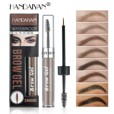 Handaiyan Waterproof Liquid Eyebrow Gel with Brush Long Lasting 24 Hours Brow Gel