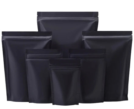Matt Black 150/250/500/1000g Aluminum Foiled Coffee Bag Resealable Zipper Food Packaging Stand Plastic Pouch Stock Product