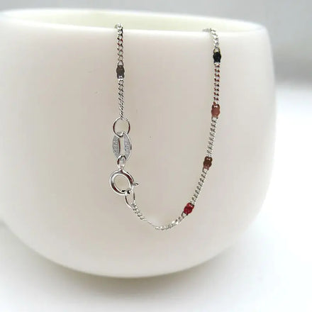 Fashion Sterling Silver Spacer Necklaces for Women Diy Making S925 Jewelry Findings