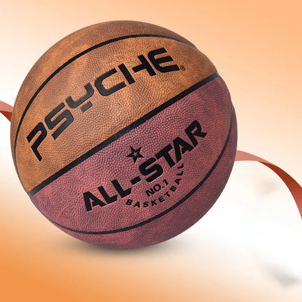 Psyche Custom Logo Vintage Official Size 7 PU Leather Basketball for Indoor and Outdoor Practice Use