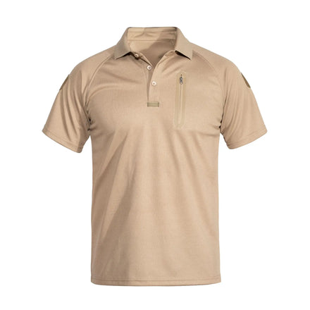 Outdoor Hiking Breathable Keep Dry Tactical Urban Polo Shirt Khaki Green
