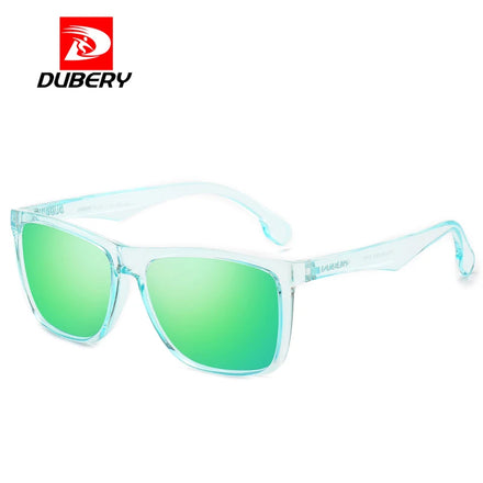 DUBERY FACTORY 2026 Men's Polarized UV400 Fashion Sunglasses 2026 Transparent Frame Square Style Sport Fashion New SunGlasses