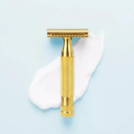 Classic Double Edge Safety Razor Eco-friendly Reusable Razor with Brass Handle Durable & Smooth Shaving for Men