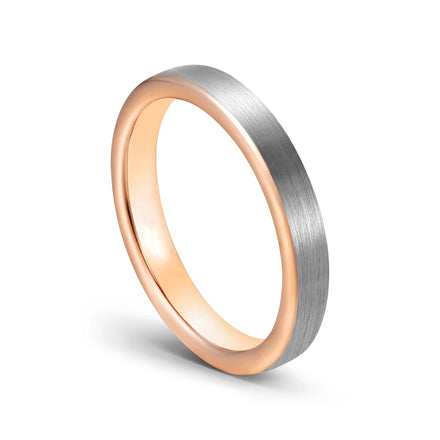 Ready to Ship Women Rings 3mm Rose Gold Tungsten Wedding Ring Couple Ring Tungsten for Girls Fashion Jewelry