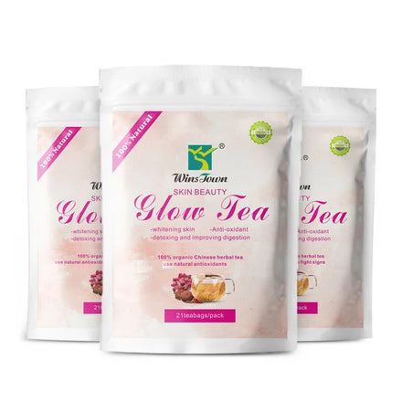 Private Label Skin Beauty Whitening Glow Tea Wins Town Product Quickly Detox Care Natural Herbal Skin Lightening Tea