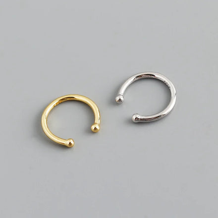 Minimalist Simple Essential Ear Cuff 18K Gold Plated Sterling Silver Cuff Earring for Women
