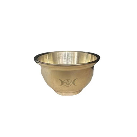 New Hot Selling Brass Three Phase Moon Holy Grail Sculpture Pure Copper Mini Cup Ceremony Decoration Wicca Mini Bowl
