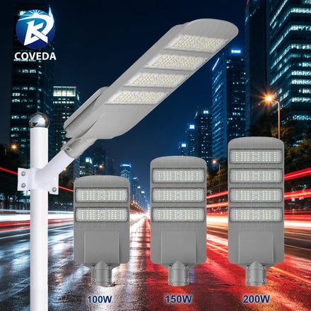 Die Cast Aluminium Ac Power 100w 150w 200w Ip66 Waterproof Adjustable Outdoor Project Road Lamp Led Street Lights