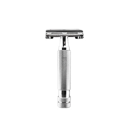 LIYI LY004 Mens Wet Shaving Classic Safety Razor Black Color Butterfly Design Twin Blade Stainless Steel Blade Metal Handle