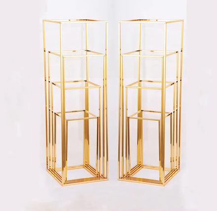 Wholesale Metal Gold Flower Display Stand for Wedding Props Decorative Party Supplies