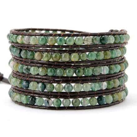Luxury Natural Green Agate Beaded Bracelet for Women Minimalist Crown Shape with Cute Style Standout Jewelry for Anniversaries