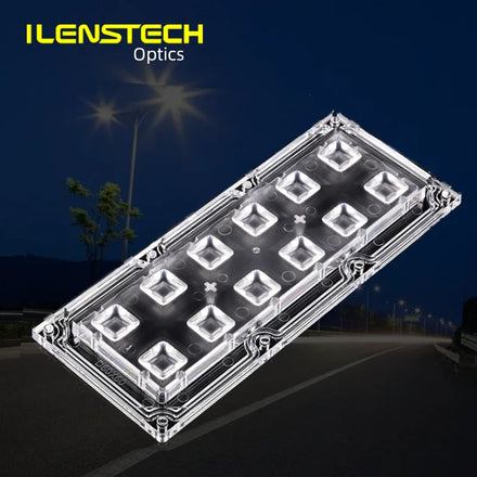 ILENSTECH 60x60 Degree square Light Spot Led Light Lens 2x6 3535 5050 Floodlight Lens