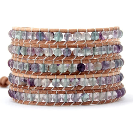 Purple Quartz Crystal Beaded Bracelet Geometric Rhodium Plated Unisex Anniversary Jewelry