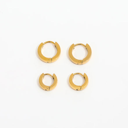Fenny Statement Mini Simple Basic Hoop Earring Trend for Women No Fade Wholesale Stainless Steel Ladies Jewelry