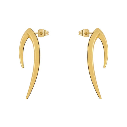 Original Design 18K Gold Plated Brass Jewelry in Ear Stud for Women Gold Color Blade Piercing Pendientes Punk Earrings E221437