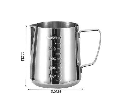 Wholesale Custom LOGO 201/304 Stainless Steel 350/600/1000 ml Steaming Pitchers Professional Milk Pitcher Barista Milk Jug