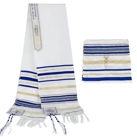 55x180 Directly Manufacturer for 10 Colors Stock Fast dispatch israeli Large Polyester Prayer Shawl talit deJewish Tallit Israel