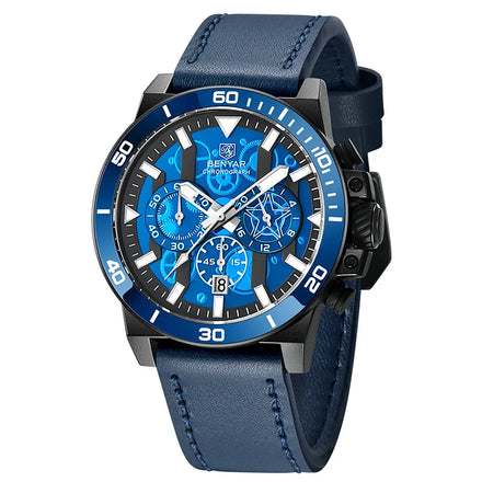 BENYAR Fashion Chronograph Sport Mens Watches Top Brand Luxury Quartz Watch Reloj Hombre Saat Clock Male Hour Relogio Masculino