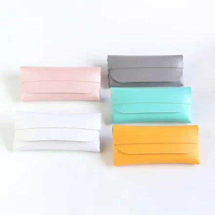 NEW Fashion Luxury Rectangle Macaron Color Green/Yellow/White/Pink Custom Logo PU Gift Boxes Sunglasses Cases Package