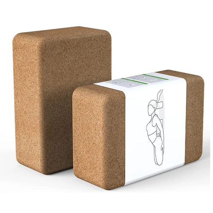 Custom Logo Print Eco Friendly Yoga Brick High Density Large Cork Solid Yoga Block