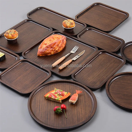 Unfinished Vintage Customized European Ornaments Kitchen Fresh Food Tray DIY Schima Wood Crafts Wooden Boxes Wall Signs Simply