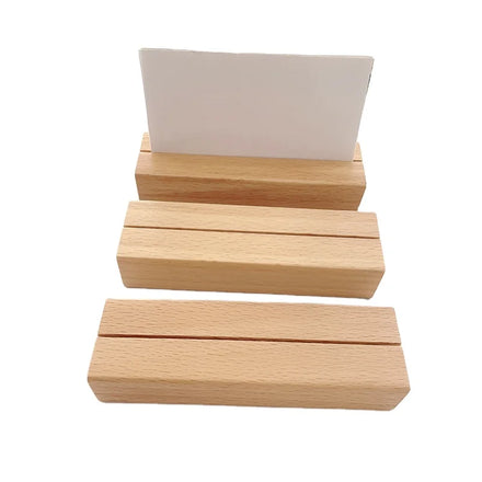 Wedding Party Events Decoration Wood Place Card Wood Sign Table Number Holder Stands Name Card Holder