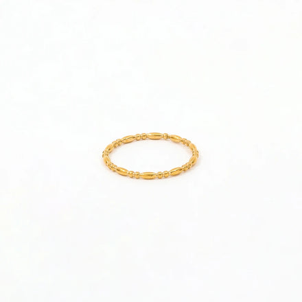 Fenny 18K Gold Plated Permanent Simple Beads Ring Trendy for Women Versatile Jewelry Stainless Steel Wholesale Jewelry