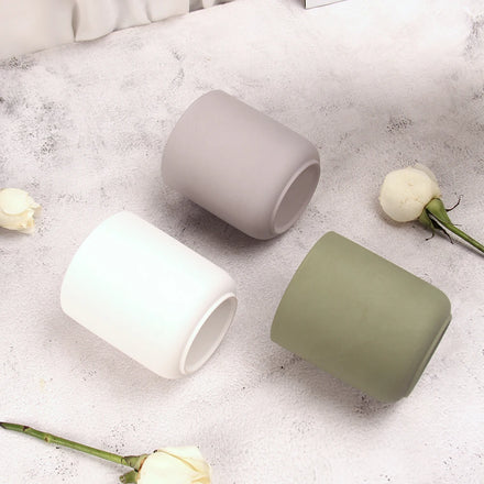 Modern Matte Ceramic Candle Jars for Home Decoration for Christmas Available in Bulk for Wholesale