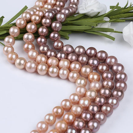 Wholesale Natural Purple 11-14mm Edison Shape Freshwater Pearl Strands Grade a Third Party Certified Jewelry Making 80g MOQ 10