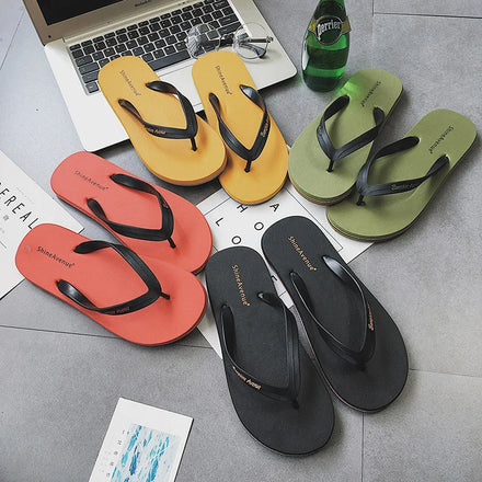 Women's Summer Flip Flops with Black Sole Anti-Slippery Indoor/Outdoor Beach Sandals Disposable Uppers for Men