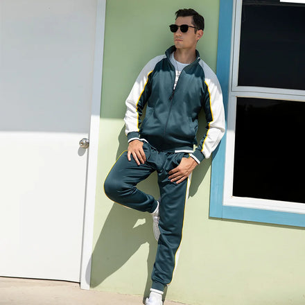 Men Tracksuits Zip up Sweatpants Sets Custom logo Blank Sweatshirt Spring Joggers Activewear Sportswear