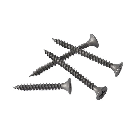 DongJI Gray Phosphating Steel Cross Recessed Self Tapping Wood Screws Flat Head Drywall Nails Screws Security Screw