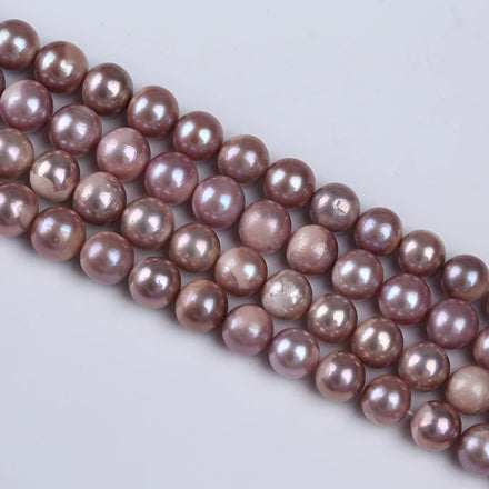 Wholesale Edison Freshwater Pearl Strands Natural Purple 11-14mm for Jewelry Making