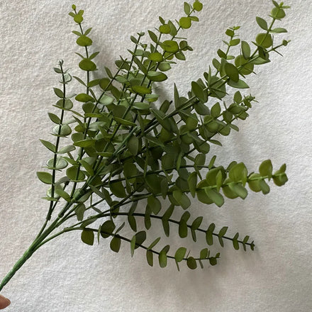 Factory Wholesale Artificial Plant Plastic Eucalyptus Leaves Bundle