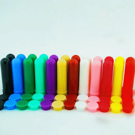 Colorful Refreshing Nose Plastic Tubes with Cotton Sliver Refills with Custom logo Label Menthol vapor Nasal Oil Inhaler Sticks