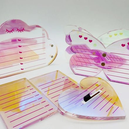 Cheap Modern Acrylic Hand Eyelash Extension Acrylic Crystal Lash Tray Tile Pallet