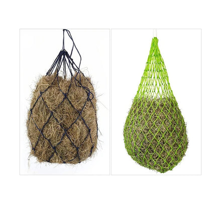 Durable Horse Feeding Hay Bag Hanging Dry Grass Feed Net Farming Polyester Knotted Hay Net for Horse Products