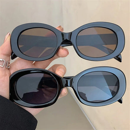 LBAshades 4535 Oval Sunglasses Women's Summer Retro Trend Street Photography Driving Uv Protective Sunglasses