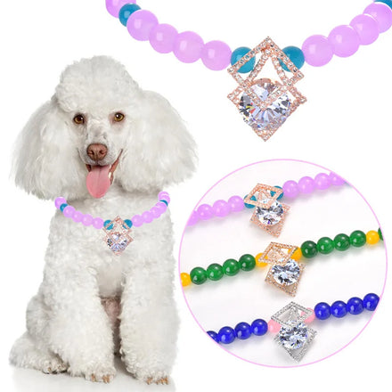 Stocked Fashion Hot Selling Pet Dog Cat Baroque Pearl Necklace Luxury