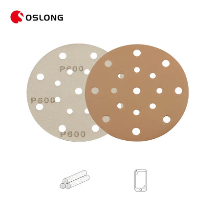 Customized Multi Holes 5 Inch 125mm Aluminum Oxide Zirconia Gold Sandpaper Disc Sharp Grinding Car Sanding Disc