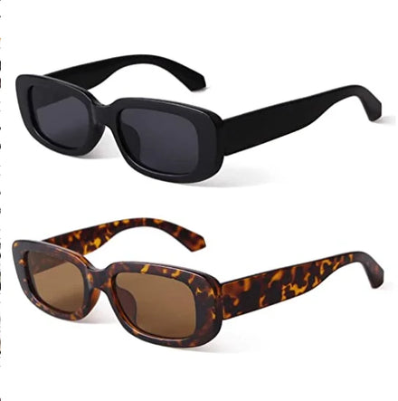 Rectangle Sunglasses for Women Retro Driving Glasses Vintage Fashion Narrow Square Frame UV400 Protection